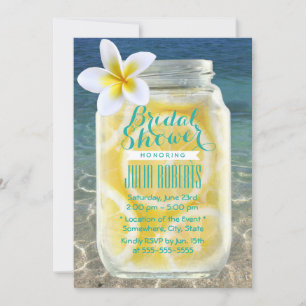 Summer Lemonade Mason Jar Beach Brautparty Einladung