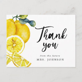 Summer Lemons Danke Brautparty Postkarte