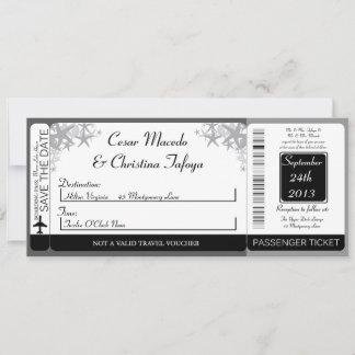 Summer Liebe Boarding Pass Hochzeit Einladung