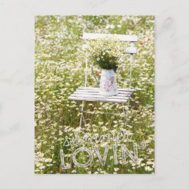 Summer Liebe Field Wilde Blume + Text Postkarte