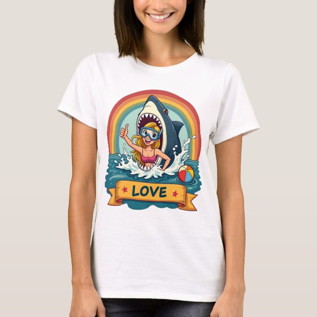 Summer Liebe Splash - Colorful Beach Vibes T-Shirt (Vorderseite)