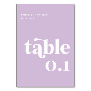 Summer Light Lila Lilac Wedding Tischnummer