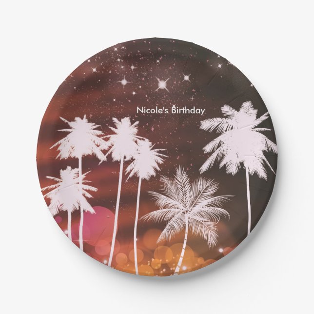 Summer Lights Tanz Club Pappteller (Vorderseite)