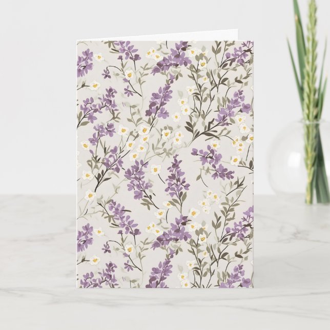 Summer Lilac Collection zum Geburtstag Karte (Vorderseite)