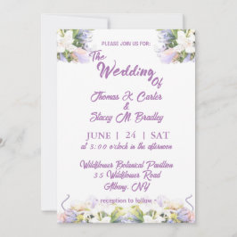 Summer Lilac Wildblume Romantische Hochzeit Einladung