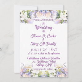 Summer Lilac Wildblume Romantische Hochzeit Save The Date