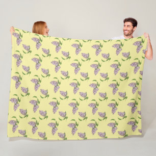 Summer Lilacs Soft Fleece Blanket