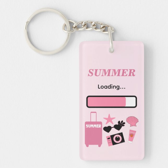 Summer Loading Pink Acrylic Keychain (Devant)