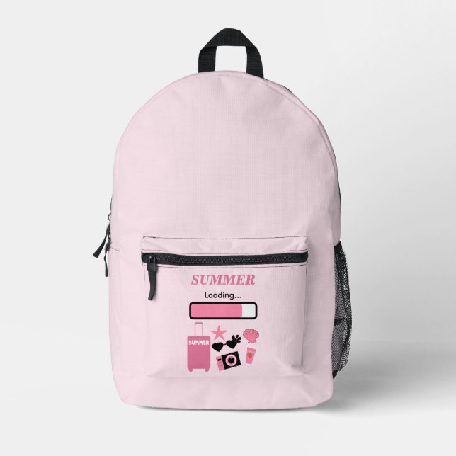 Summer Loading Pink Bedruckter Rucksack (Vorderseite)