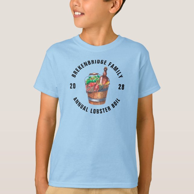 Summer Lobster Boil Annual Event Family Party T-Shirt (Vorderseite)