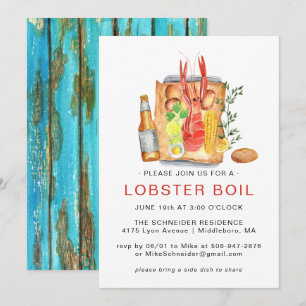 Summer Lobster Boil   Hummer Bake Cookie Einladung