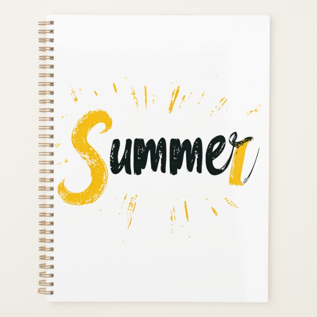 Summer Logo - Summer Text Design Planer (Vorderseite)