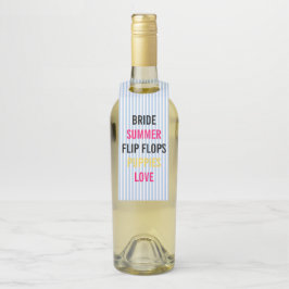 Summer Lovin Bride & Company Dusche Brautparty Flaschenanhänger