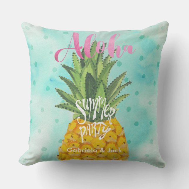Summer Luau Party Ananas Outdoor | Kissen (Vorderseite)