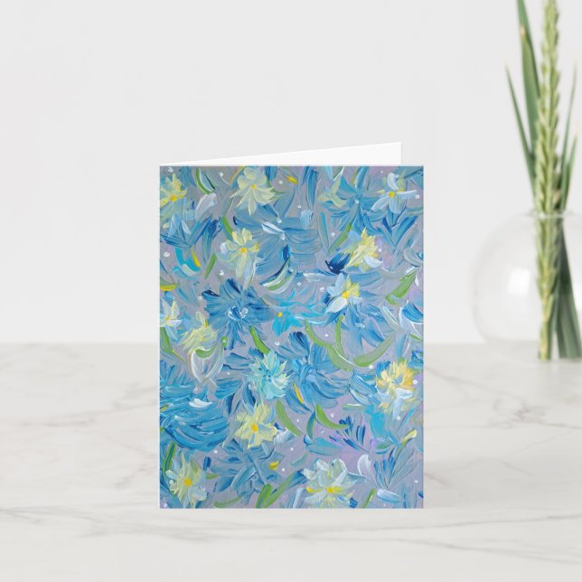 Summer Meadow Floral Note Card Dankeskarte (Vorderseite)