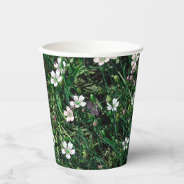 Summer Meadow Small White & Light Pink Wildblumen Pappbecher