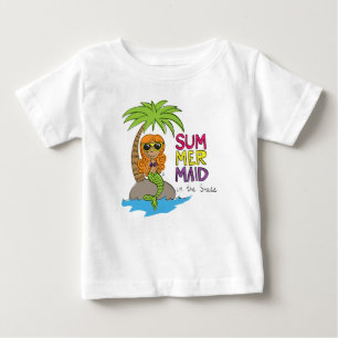 Summer Mermaid Niedlich Baby T - Shirt White