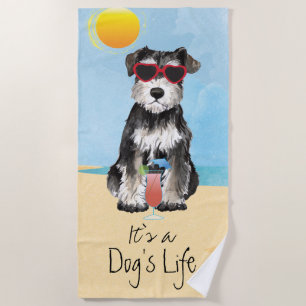 Summer Miniatur Schnauzer Beach Handtuch