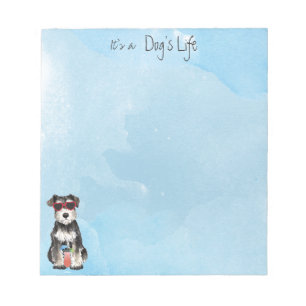 Summer Miniatur Schnauzer Notepad Notizblock