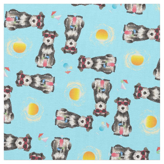 Summer Miniatur Schnauzer Stoff (Nahaufnahme)
