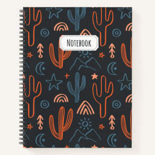 Summer Minimalistisch Cactus Pattern Notizbuch