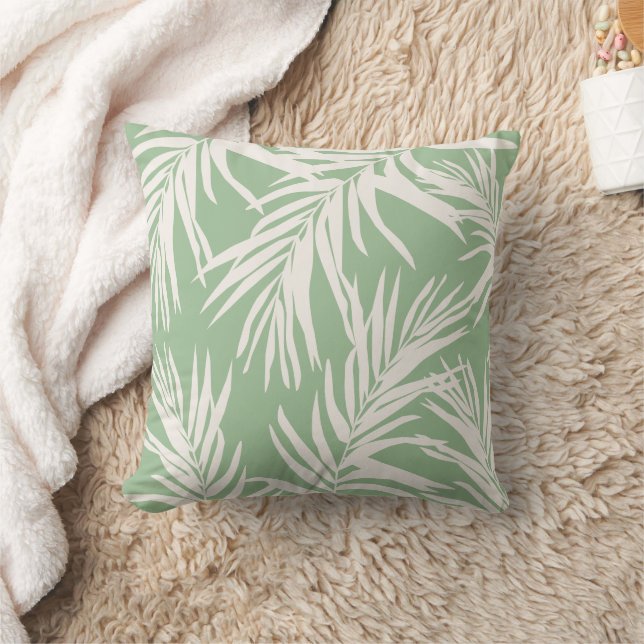Summer Mint Tropical Blätter Beach Wohngestaltung Kissen (Decke)