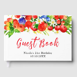 Summer Mixed Berries Birthday Gästebuch