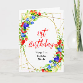 Summer Mixed Berries Birthday Karte