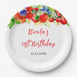 Summer Mixed Berries Birthday Pappteller