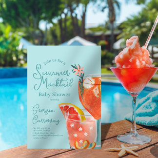 Summer Mocktails Babydusche Einladung