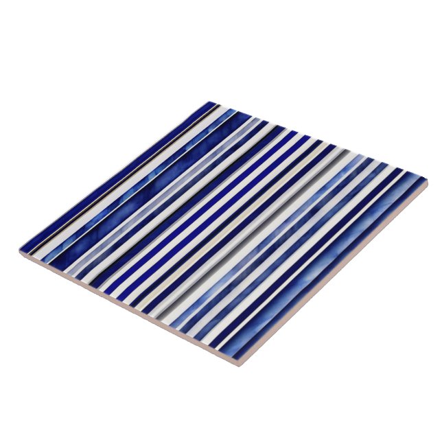 Summer Modern Navy Blue Boat Stripes Collection Fliese (Seite)