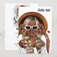 Summer Mood Blonde Bachelorette Invitation
