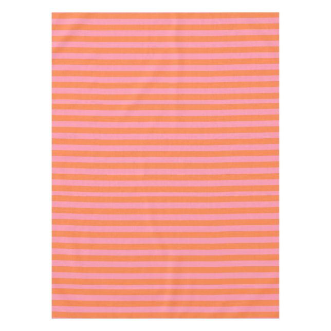 Summer Mood Orange Pink Lines Tableclout Tischdecke (Vorderseite)