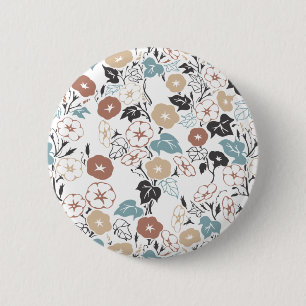 Summer Morning Glory Garden Button