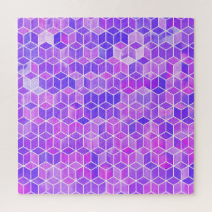 Summer Mosaic: Watercolor Cube Fusion