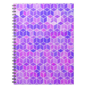 Summer Mosaic: Watercolor Cube Fusion Notizblock