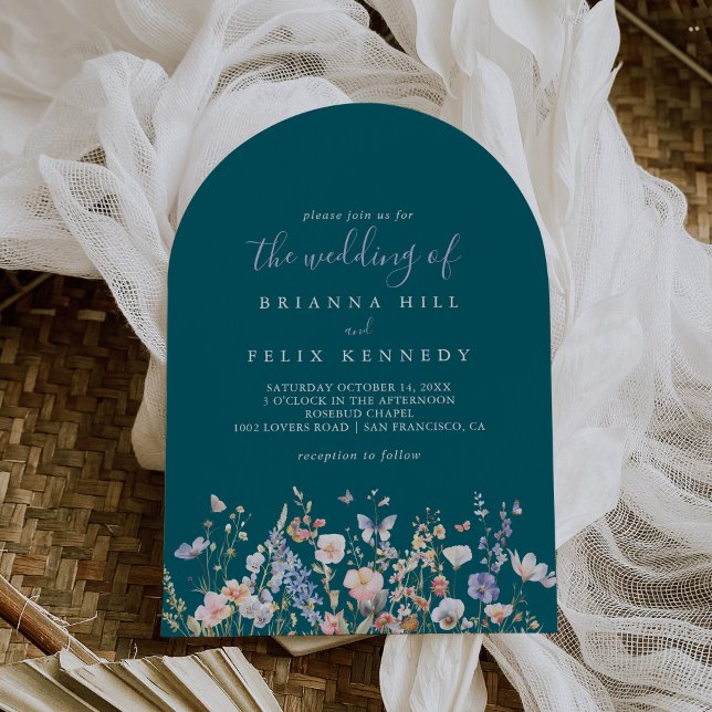 Summer Multicolor Wildblume Grün die Hochzeit von Einladung (Von Creator hochgeladen)