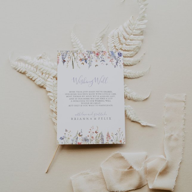 Summer Multicolor Wildblume Hochzeit wünschend gut Begleitkarte (Von Creator hochgeladen)