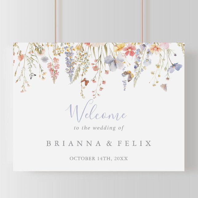Summer Multicolor Wildblume Wedding Willkommenszei Poster (Von Creator hochgeladen)