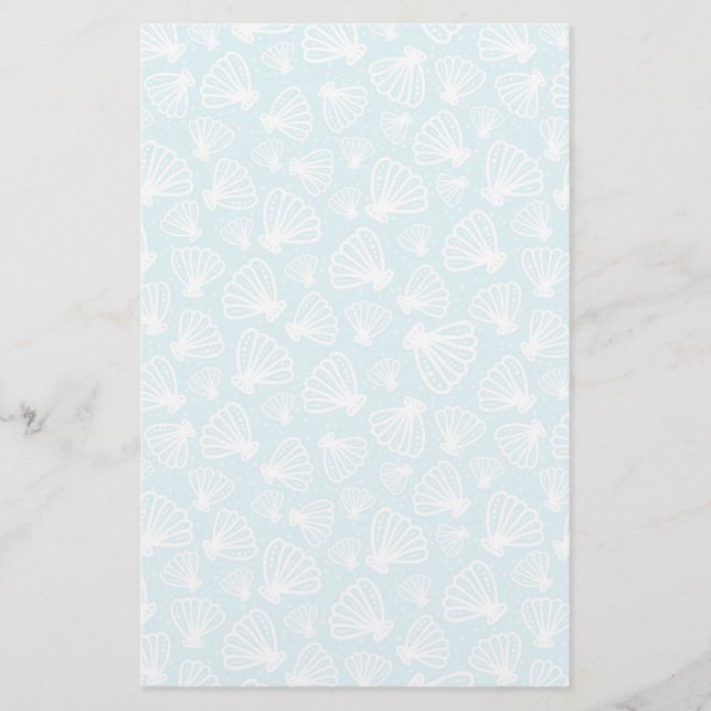 Summer Muschel Pattern Briefpapier (Vorderseite)