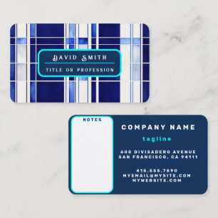 Summer Navy Blue Boat Moderne Stripes Collection Visitenkarte
