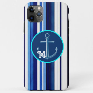 Summer Navy Blue Boot Trendy Stripes Collection Case-Mate iPhone Hülle