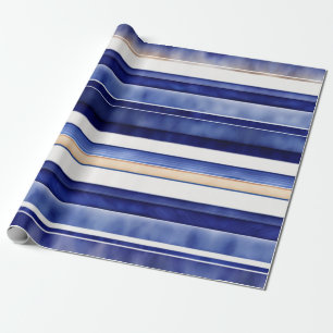 Summer Navy Blue Modern Bootstrip Collection Geschenkpapier