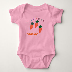 Summer Niedlich Carrots Yummy Baby Pink Strampler