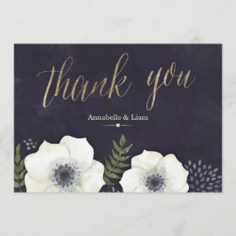 Summer Night Blume Hochzeit Dankeschön Card Dankeskarte