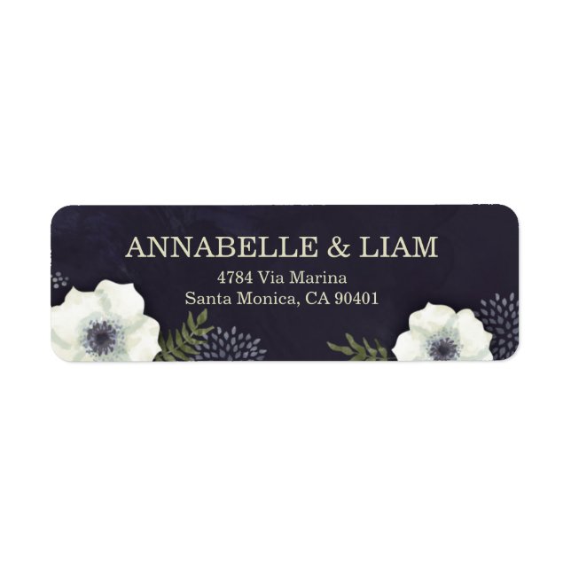 Summer Night Blume Wedeladresse Label (Vorne)
