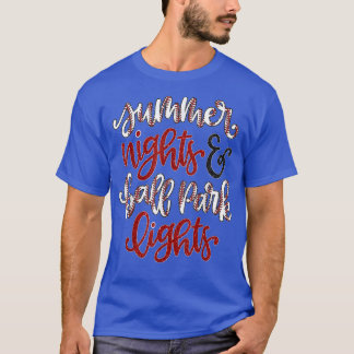 Summer Nights and Ballpark Lights Baseball Sports T-Shirt