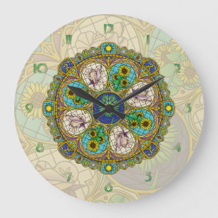 Summer Nouveau Clock Große Wanduhr