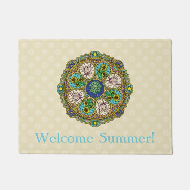 Summer Nouveau Doormat Fußmatte (Vorderseite)