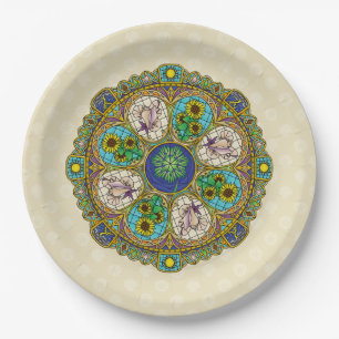 Summer Nouveau Paper Plate Pappteller